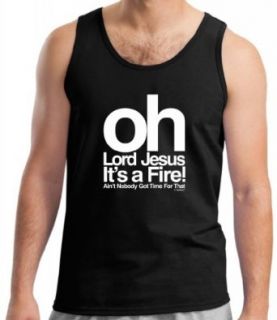 Oh Lord Jesus It's a Fire Sweet Brown Tank Top Clothing