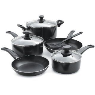 Gordon Ramsay Everyday Chef Non stick Cookware 10 Piece Set, Black Commercial Food Service Equipment Kitchen & Dining