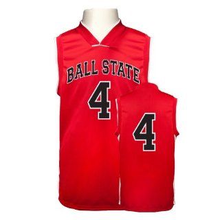 Ball State Youth Replica Red Basketball Jersey '#4'  Sports Fan Jerseys  Sports & Outdoors