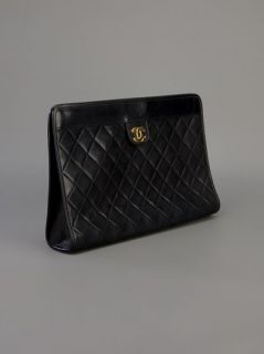 Chanel Vintage Quilted Leather Clutch