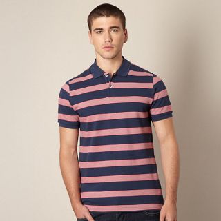 Ben Sherman Pink and blue striped polo shirt
