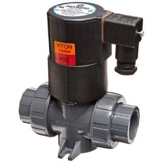 Hayward PVC Solenoid Valve, Normally Close (NC), Non Pressure Differential, FPM Seal, 1" Hydraulic Fittings