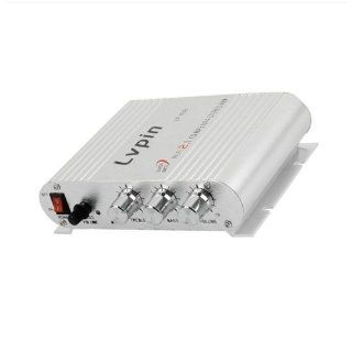 LVPIN LP 838 2.1CH Stereo Car Truck Motorcycle Mini Amplifier with Power Adaptor   Silver     (International Shipping United States, Canada, Austrilia about a week, other countries 10 20 days normally) Electronics