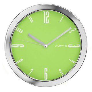DecoMates Non Ticking Silent Wall Clock, Lime Green Vivid   Lime Green Accessories