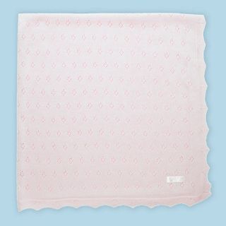 J by Jasper Conran Designer Babies pale pink knitted blanket