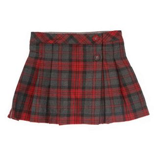 J by Jasper Conran Designer girls grey  and red tartan skirt