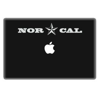 Nor Cal Star Decal for Laptop, Car, black white   Wall Decor Stickers