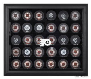 Philadelphia Flyers Black Framed 30 Hockey Puck Logo Display Case  Sports Related Display Cases  Sports & Outdoors