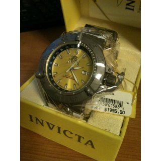 Invicta Men's 1588 Subaqua Noma III Yellow Dial White Silicone Watch Invicta Watches