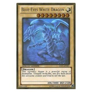 Yu Gi Oh   Blue Eyes White Dragon (GLD5 EN001)   Gold Series Haunted Mine   Limited Edition   Ghost/Gold Hybrid Rare Toys & Games
