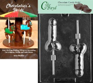 Cybrtrayd "Pecker Pop" Chocolate Candy Mold with Chocolatier's Guide Kitchen & Dining