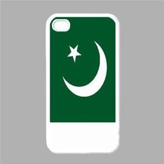 Pakistan Flag White Iphone 4   Iphone 4s Case Cell Phones & Accessories