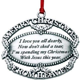 Mooney Pewter Merry Christmas from Heaven Ornament & Bookmark   MOONE01 MTC   Loved Ones Christmas Ornaments