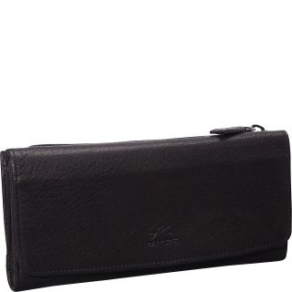 Mancini Leather Goods Ladies Trifold Wing Wallet