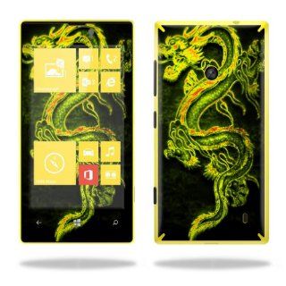 MightySkins Protective Vinyl Skin Decal Cover for Nokia Lumia 520 Cell Phone T Mobile Sticker Skins Neon Dragon Cell Phones & Accessories