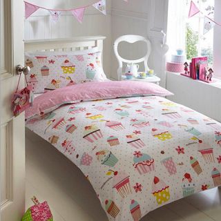 bluezoo Pink and white Cupcakes bedding set