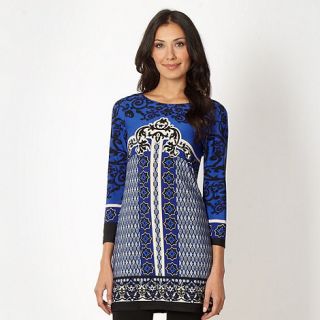 Star by Julien Macdonald Designer royal blue border tunic top