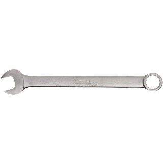 Martin 1175 Forged Alloy Steel 1 3/8" Opening Offset 15 Degree Angle Long Pattern Combination Wrench, 12 Points, 18 3/4" Overall Length, Chrome Finish