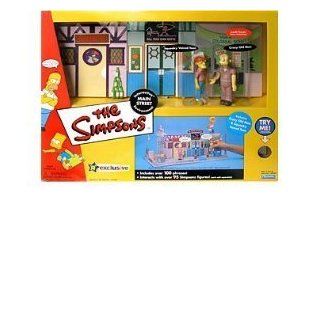 The Simpsons Exclusive Playset Main Street with Crazy Old Man and Squeaky Voiced Teen Toys & Games