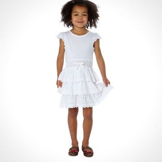 bluezoo Girls white broiderie dress