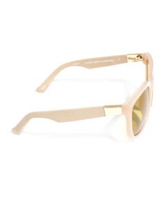 Thick acetate and leather sunglasses  The Row  IO
