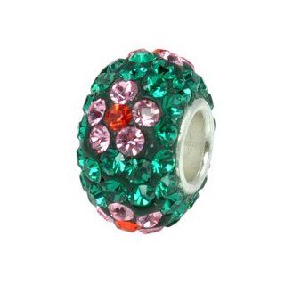 Secret Garden Crystal Charm   fits Pandora, Chamilia, Troll and Biagi Beads Clearance Charms Jewelry