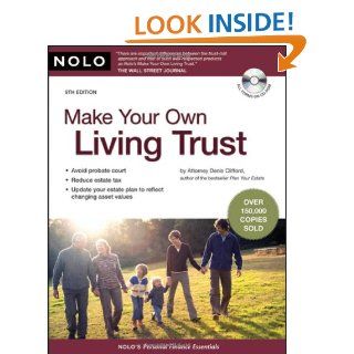 Make Your Own Living Trust Denis Clifford Attorney 9781413309331 Books