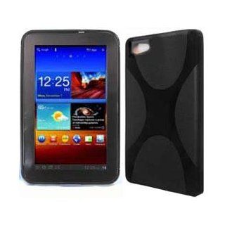 Samsung Galaxy Tab 7.0" Plus Black Case for Tablet Softer Gel Cover "X" Wrap Skin TPU Protector Computers & Accessories