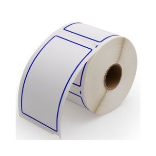 Dymo Compatible LV 30256 Blue Border Shipping Labels   300 Labels Per Roll, 1 Roll Per Package 