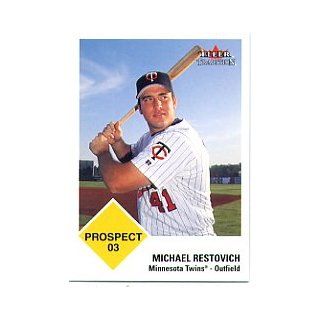 2003 Fleer Tradition #445 Michael Restovich PR at 's Sports Collectibles Store