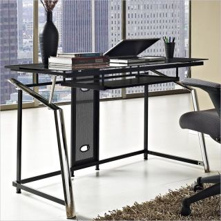 Altra Furniture Computer Desk in Chrome and Black Finish   9812096