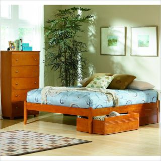 Atlantic Furniture Concord Platform Bed with Open Footrail and Storage Drawer Set   814XX DPKG