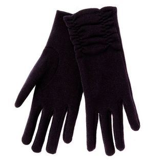 Isotoner Navy ruched cuff gloves