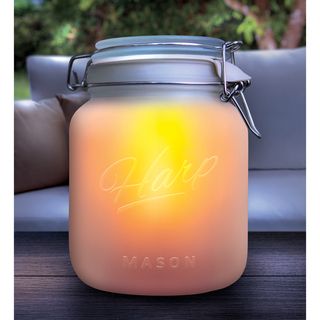 Order Home Collection Solar Powered Glass Mason Jar Accent Pieces