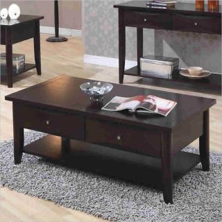 Coaster Whitehall Coffee Table w/th Shelf and Drawers in Cappuccino   700968
