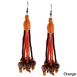 Woven Dangly Seed Bead Earrings (South Africa) Earrings