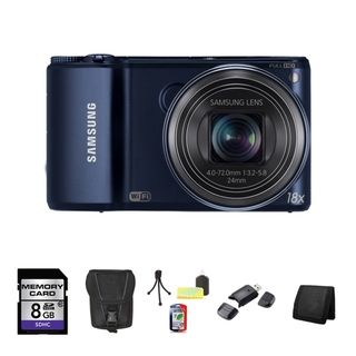 Samsung WB200F Smart 14.2MP Cobalt Black Digital Camera 8GB Bundle Samsung Point & Shoot Cameras