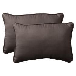 Pillow Perfect Decorative Brown Outdoor Toss Pillows (Set of 2) Pillow Perfect Outdoor Cushions & Pillows