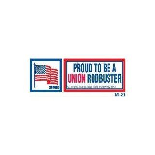 10 "Proud To Be A Union Rodbuster" Hardhat Stickers T 36 Hardhat Accessories