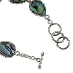 Gems For You Sterling Silver Abalone Toggle Bracelet Gems For You Gemstone Bracelets