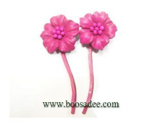 Inspirepossible Pink Flower Hair Accessories  Hair Clips  Beauty