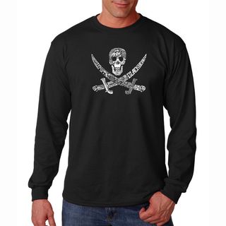 Men's 'Pirate Pictures' Long Sleeve T shirt Los Angeles Pop Art Casual Shirts