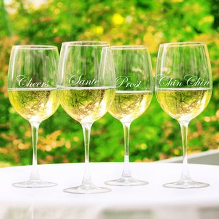 Cheers White Wine Glasses (Set of 4) Wine Glasses