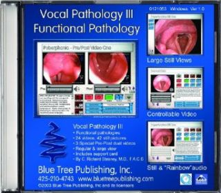 Vocal Pathology 3 Windows, Interactive Software Provides Examples of 6 Types of Neurological Vocal Pathologies, with 24 Videos and 42 Still Pictures, Cd for Windows System, SLP