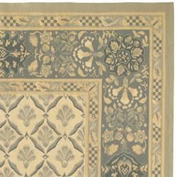 Hand Knotted French Aubusson Ivory Wool Area Rug (8' x 10') Safavieh 7x9   10x14 Rugs