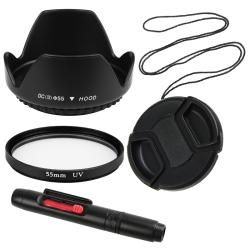 UV Lens Filter/ Lens Cap/ Lens Cleaning Pen/ Hood for Sony A230 Eforcity Lenses & Flashes
