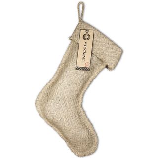 Burlap Large Stocking 11"X17" Other Crafts