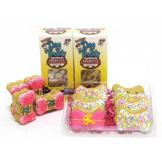 Foppers Pink Happy Birthday 178 piece Dog Treat Gift Set Foppers Food & Treats