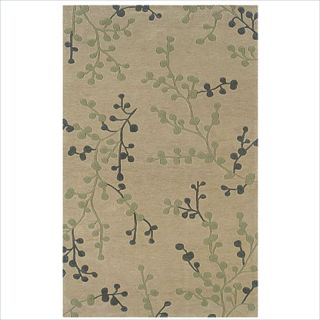 Linon Rugs Trio Rectangular Area Rug in Beige and Pale Blue   RUG TA288XX