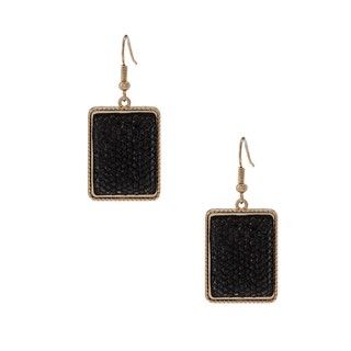 NEXTE Jewelry Goldtone Black Sparkle Bead Dangle Earrings NEXTE Jewelry Fashion Earrings